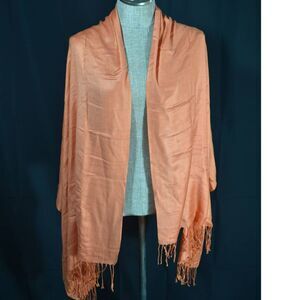 Pashmika 100% Pashmina Orange Scarf Wrap